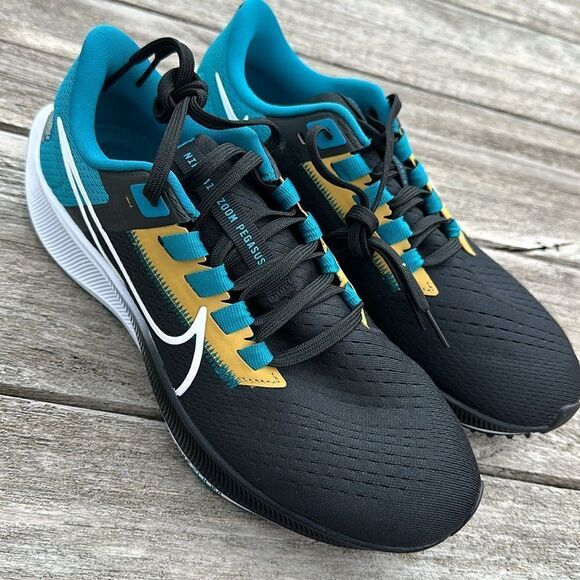 Nike Pegasus 38 NFL Jacksonville Jaguars Size 7 Men's Running Shoes NWT SNEAKERS - Picture 3 of 8